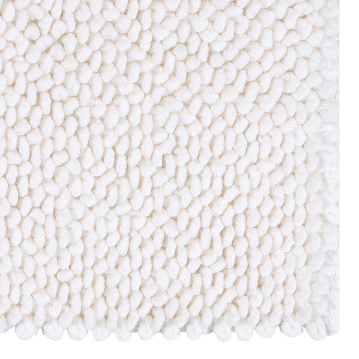 All-Season Cotton Bath Mat, Snow White - Riviera Home