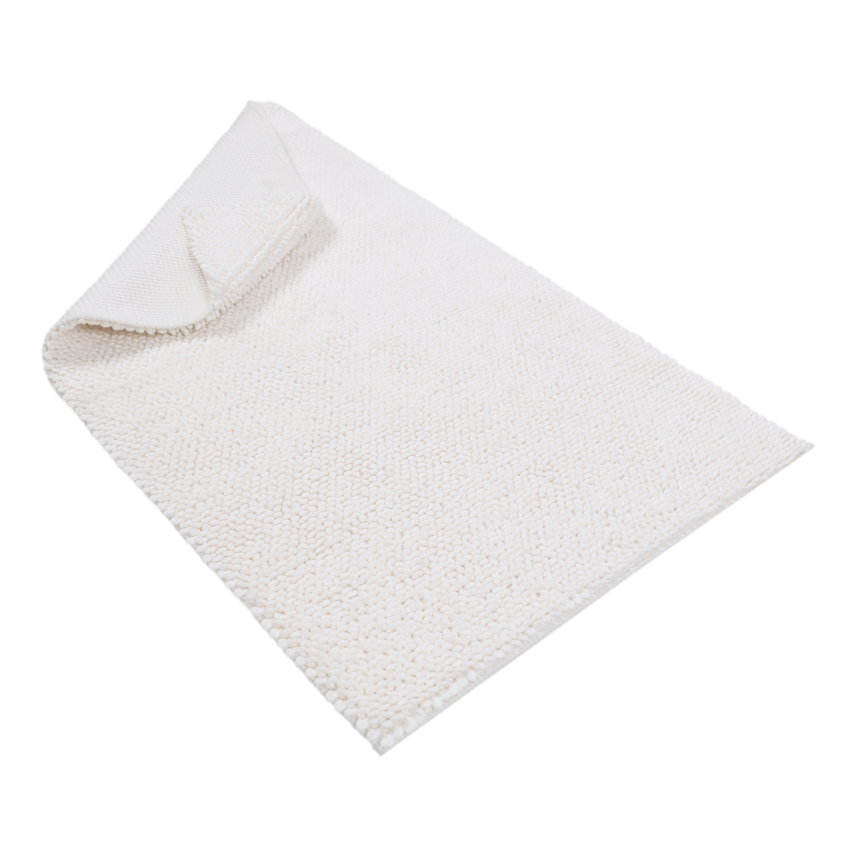 All-Season Cotton Bath Mat, Snow White - Riviera Home