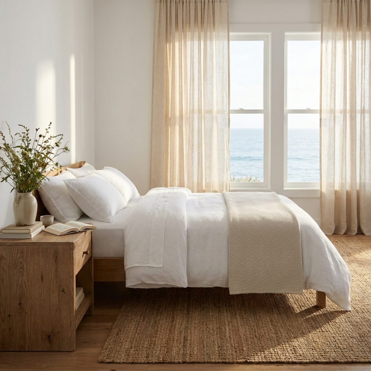 Basketweave Blanket, Oatmeal - Riviera Home