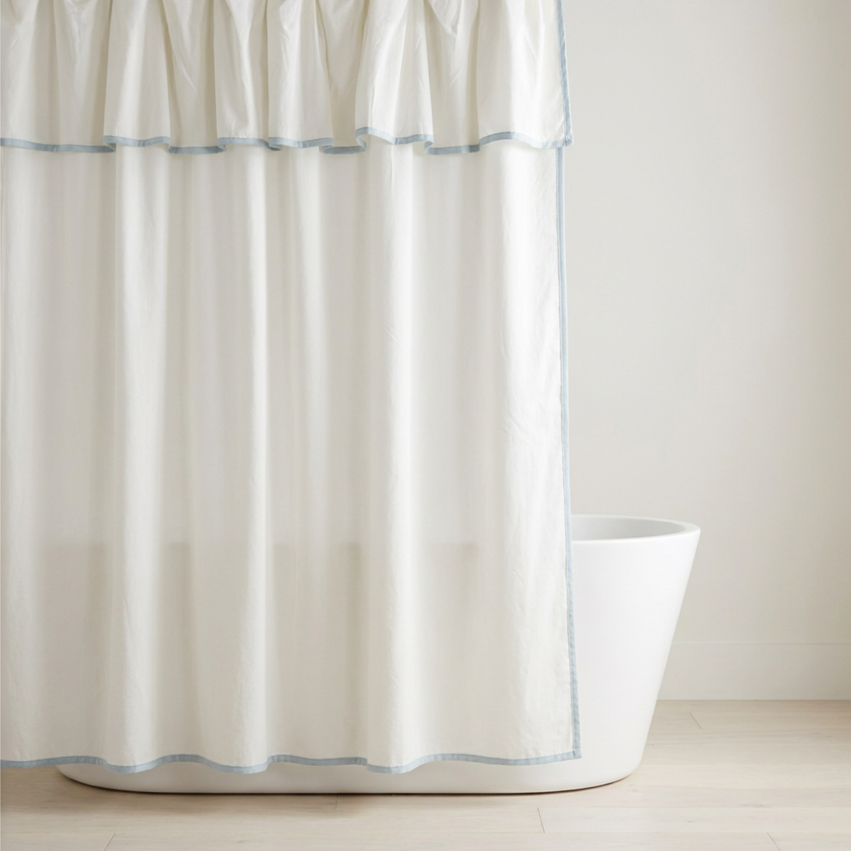Flounce Top Shower Curtain - Riviera Home