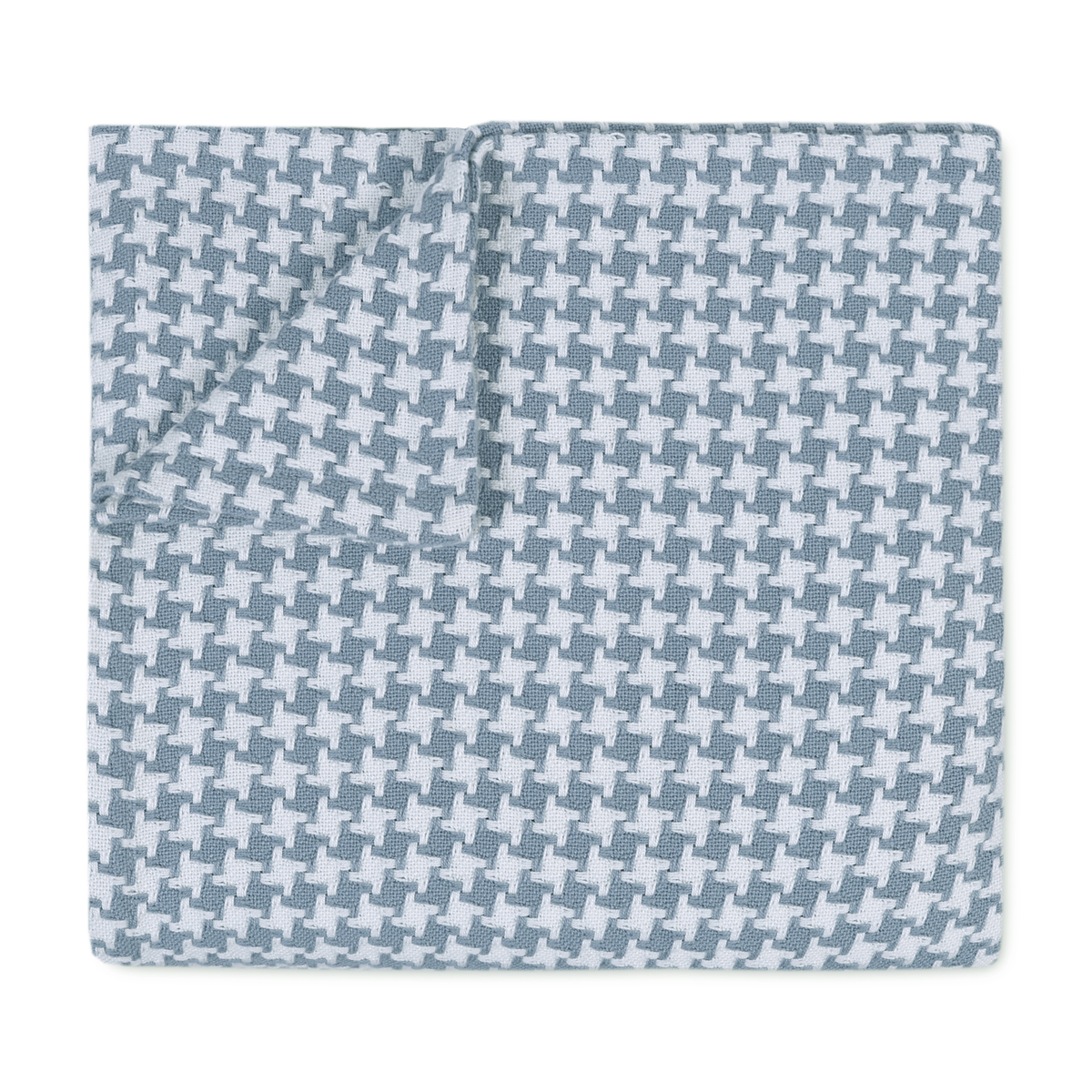 Houndstooth Blanket, Dusty Blue - Riviera Home