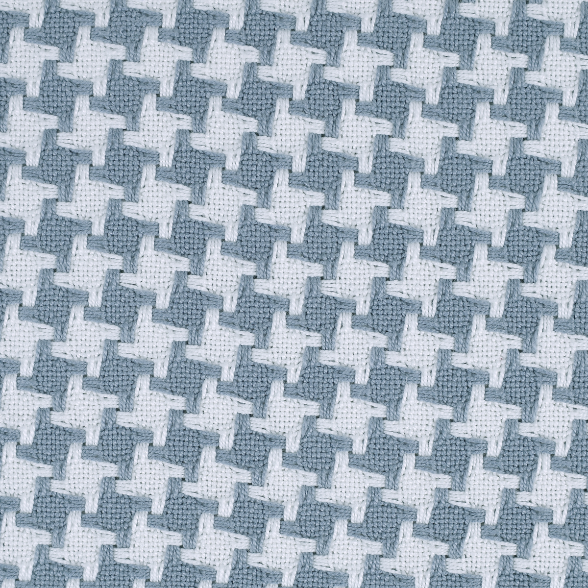 Houndstooth Blanket, Dusty Blue - Riviera Home