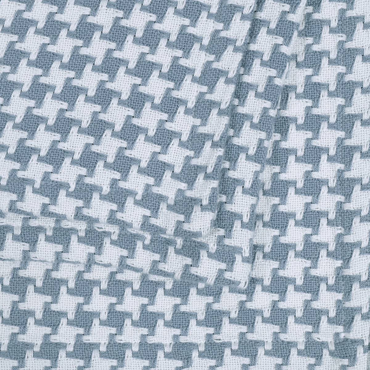 Houndstooth Blanket, Dusty Blue - Riviera Home