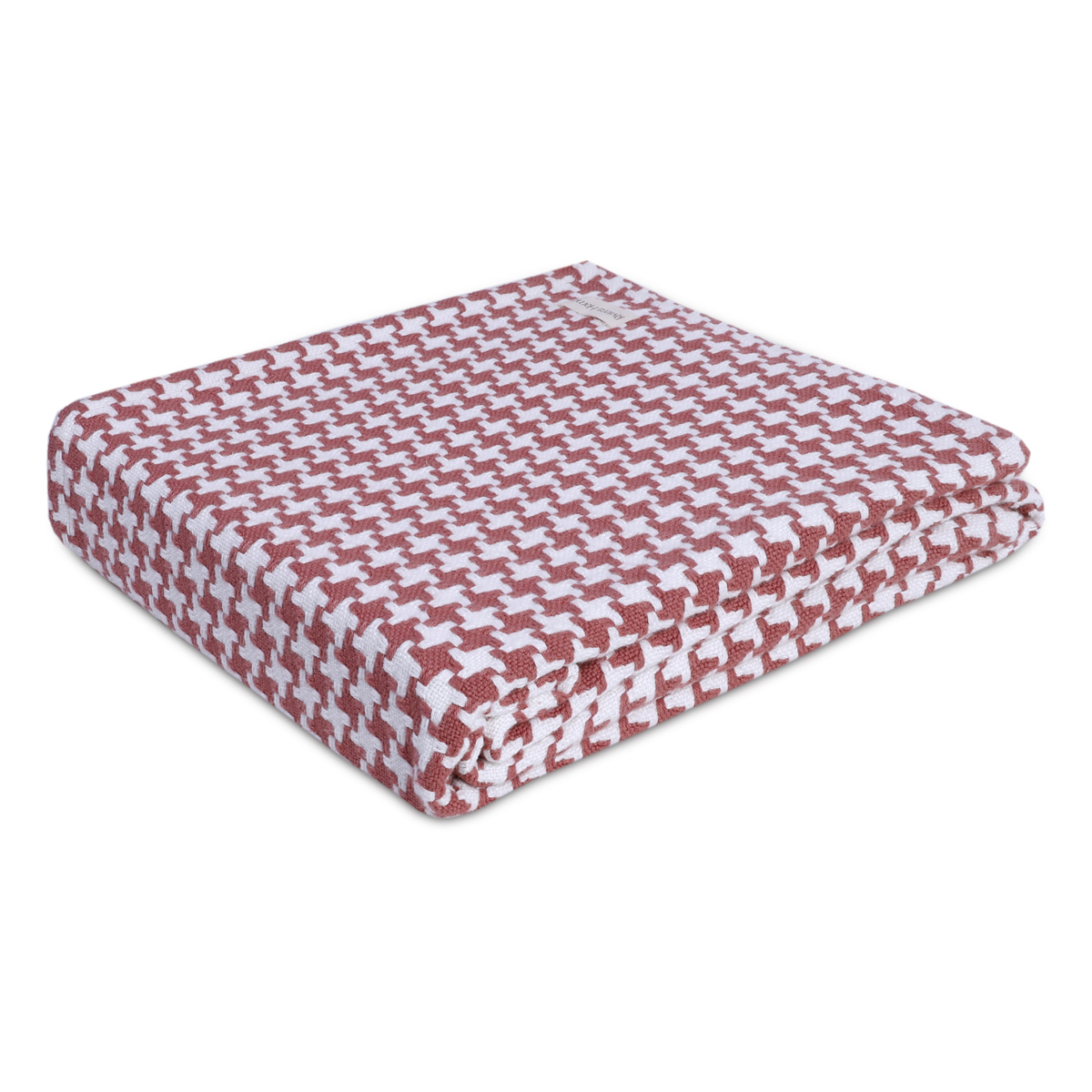 Houndstooth Blanket, Canyon Rose - Riviera Home