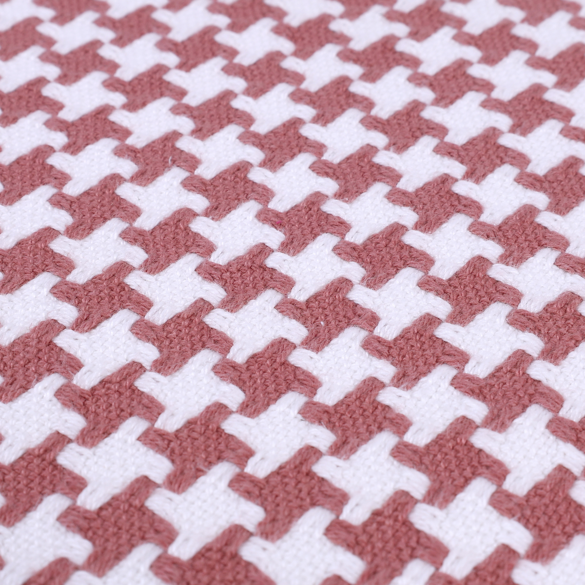 Houndstooth Blanket, Canyon Rose - Riviera Home