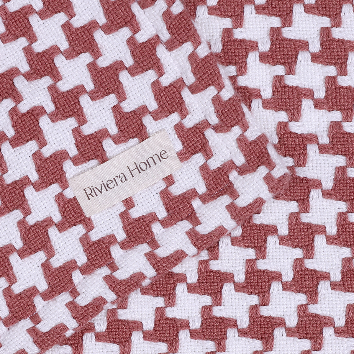 Houndstooth Blanket, Canyon Rose - Riviera Home