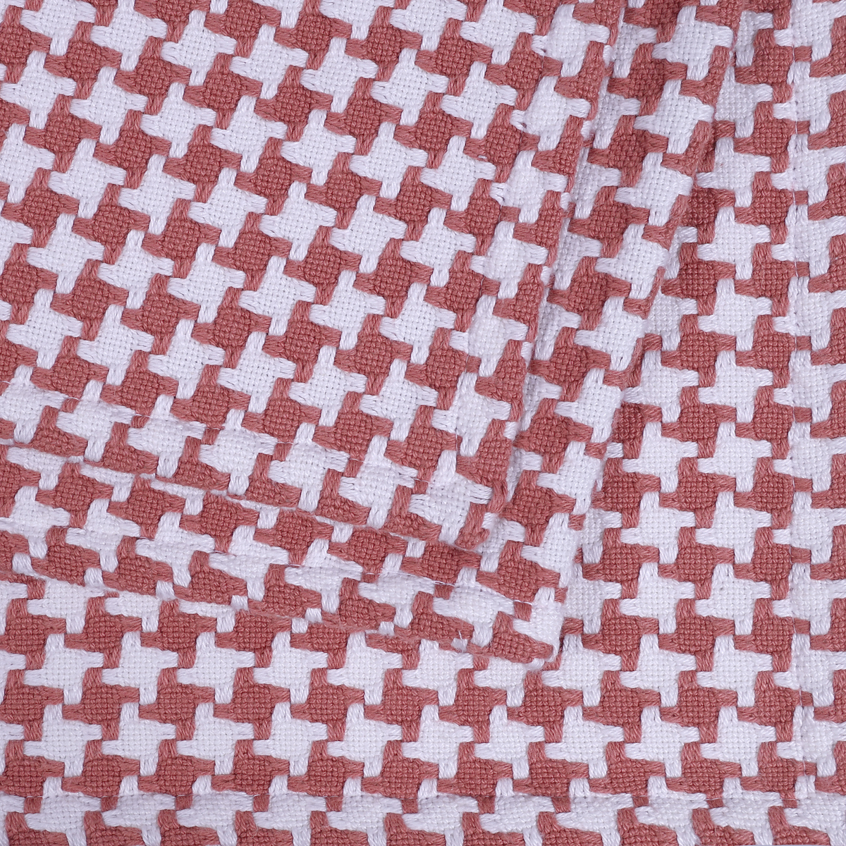 Houndstooth Blanket, Canyon Rose - Riviera Home