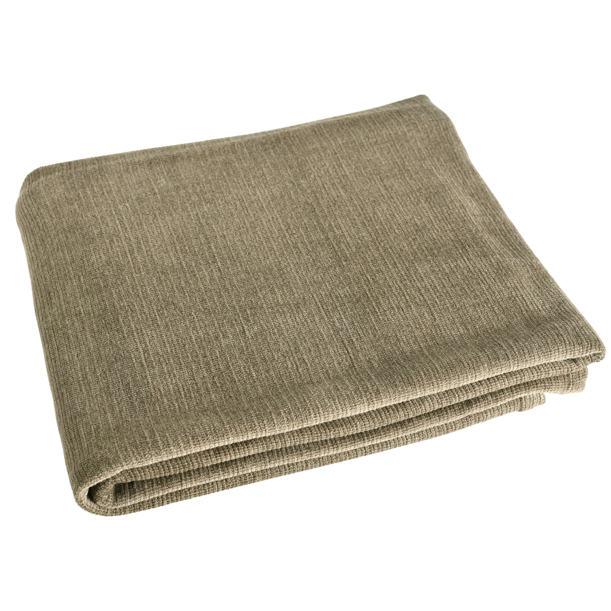 Jagged Rib Chenille Blanket, Taupe - Riviera Home