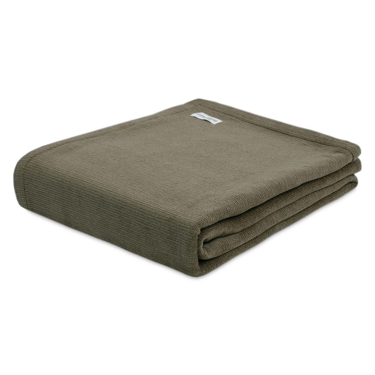 Jagged Rib Chenille Blanket, Taupe - Riviera Home