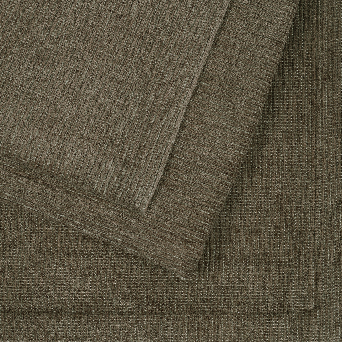 Jagged Rib Chenille Blanket, Taupe - Riviera Home