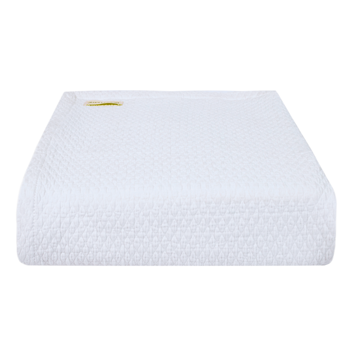 Mini Diamond Cotton Coverlet, Snow White - Riviera Home