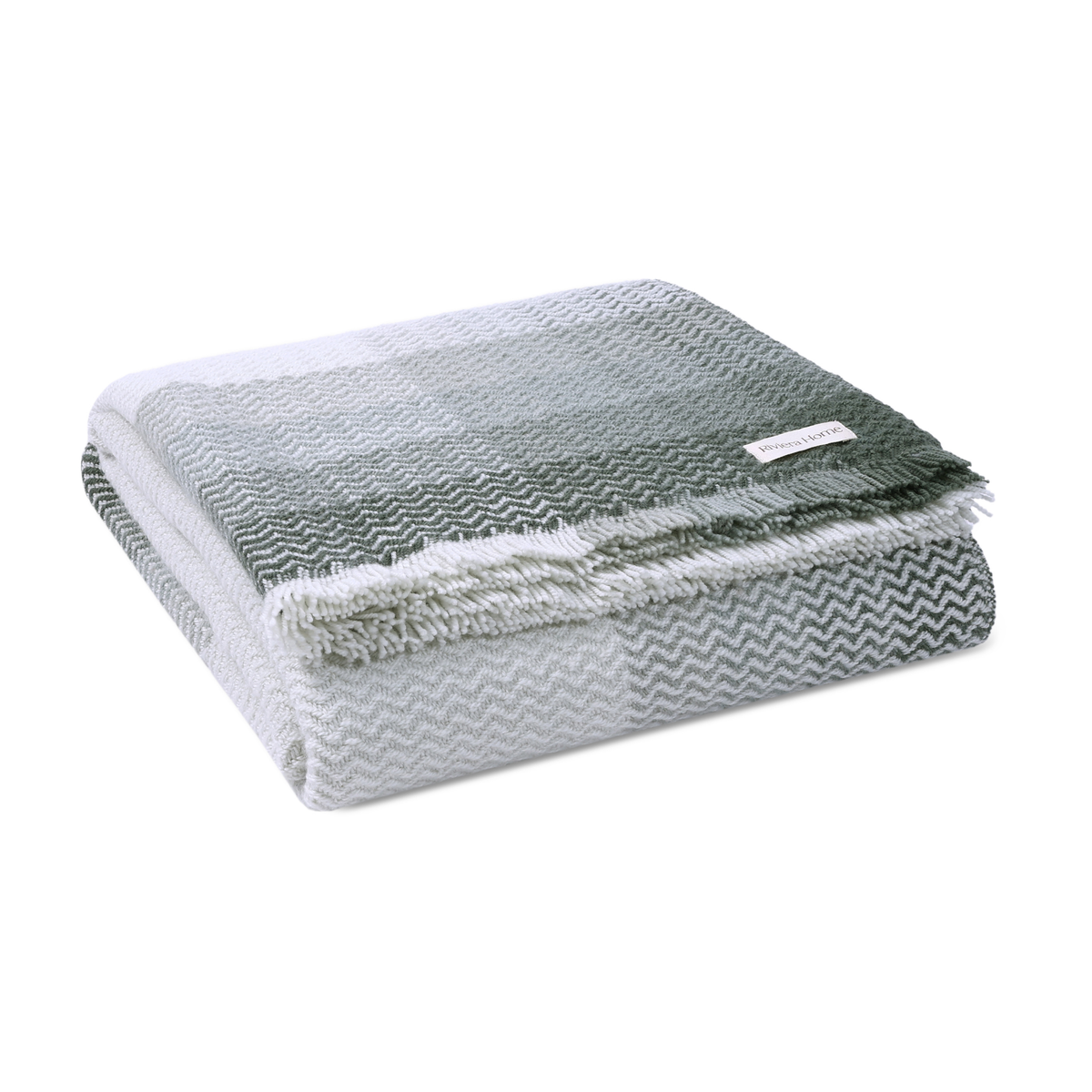 Ombré Grid Merino Wool Throw, Laygem - Riviera Home