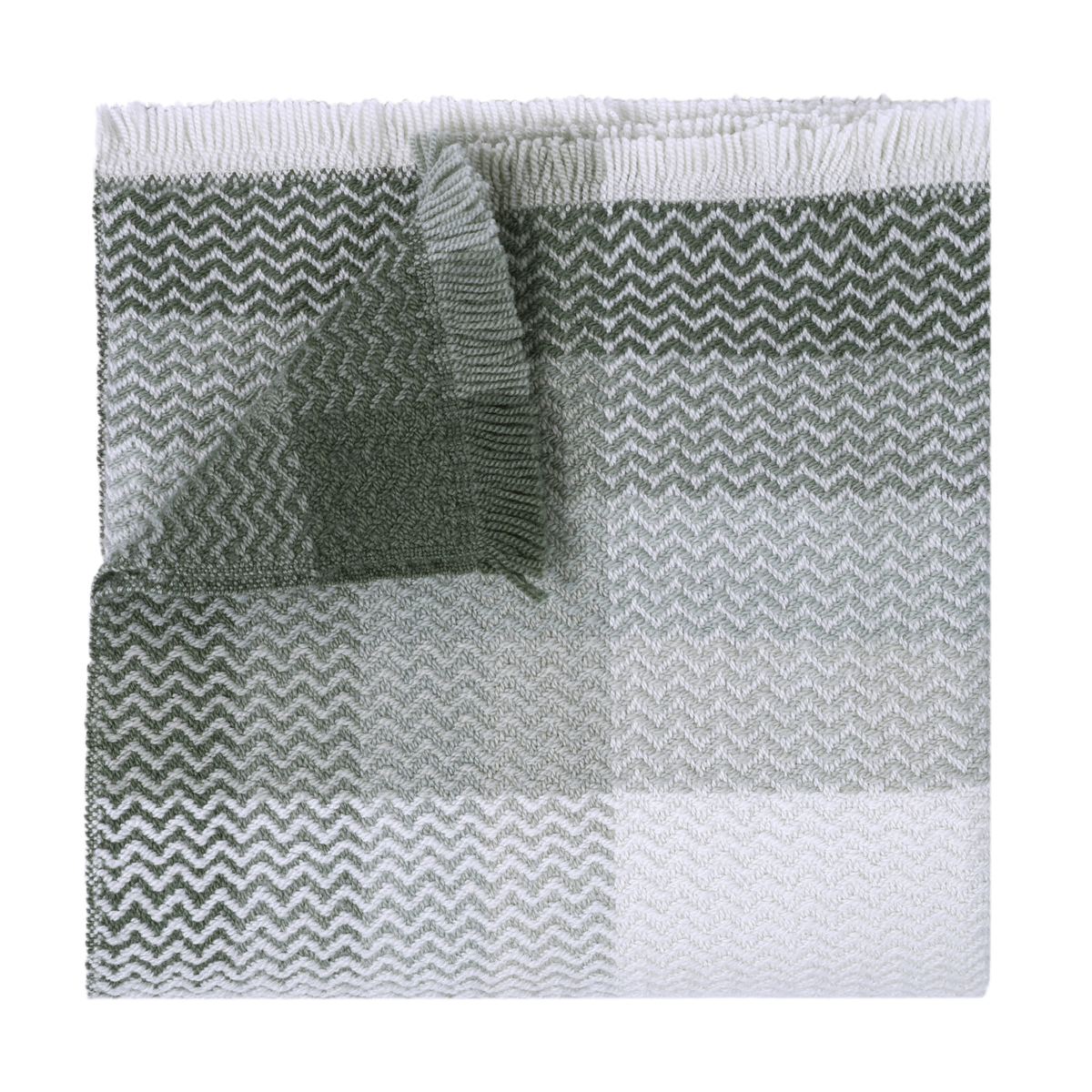 Ombré Grid Merino Wool Throw, Laygem - Riviera Home