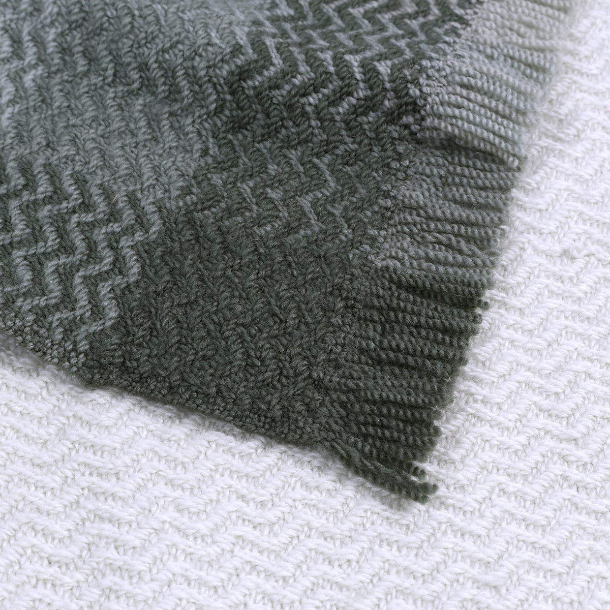 Ombré Grid Merino Wool Throw, Laygem - Riviera Home