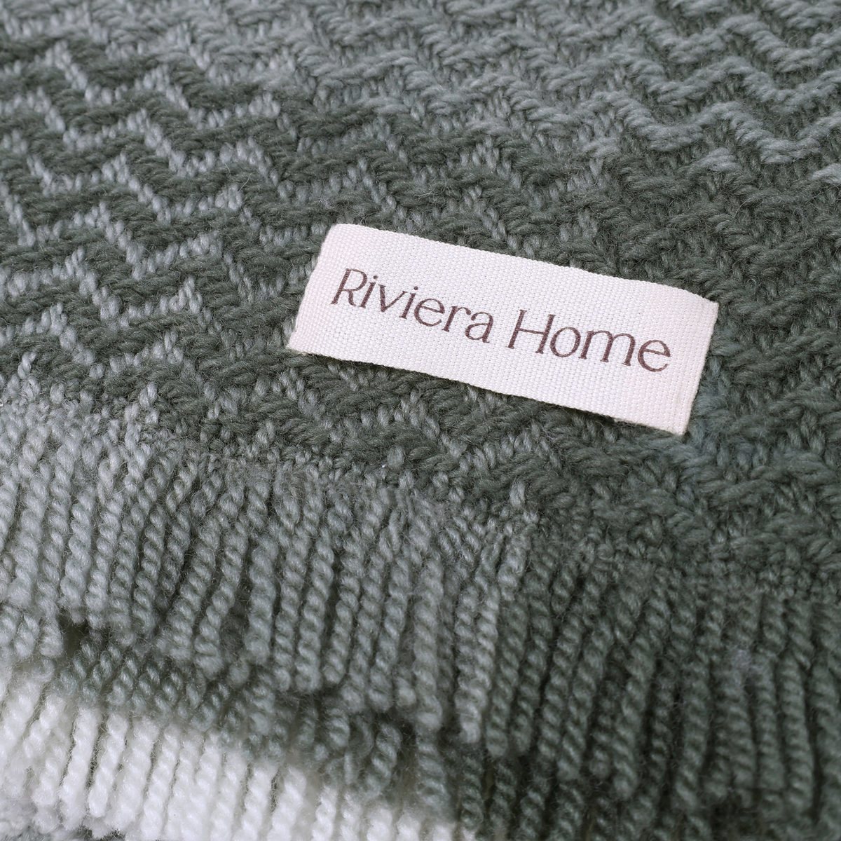 Ombré Grid Merino Wool Throw, Laygem - Riviera Home