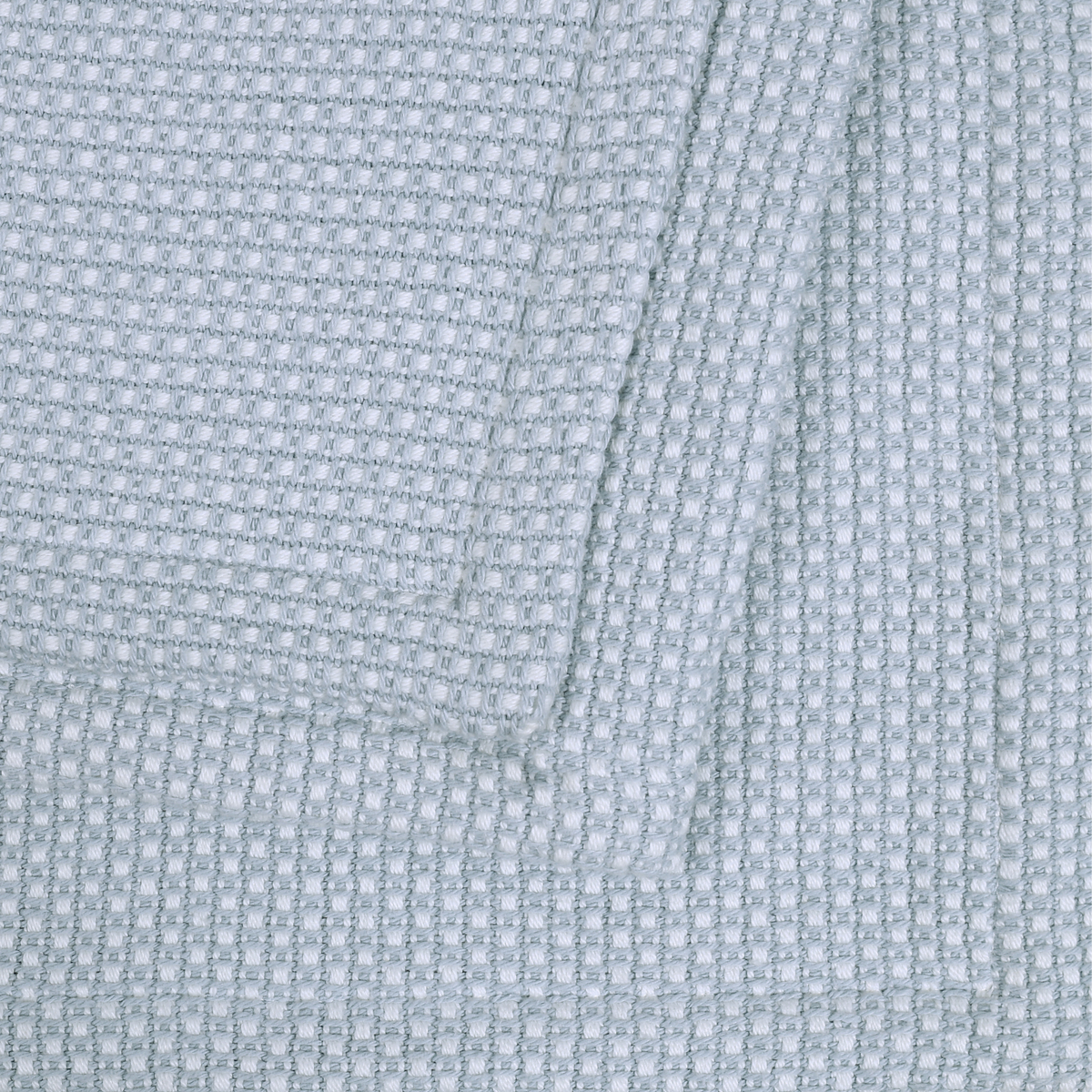 Pasco Yarn Dyed Cotton Blanket, Pearl Blue - Riviera Home