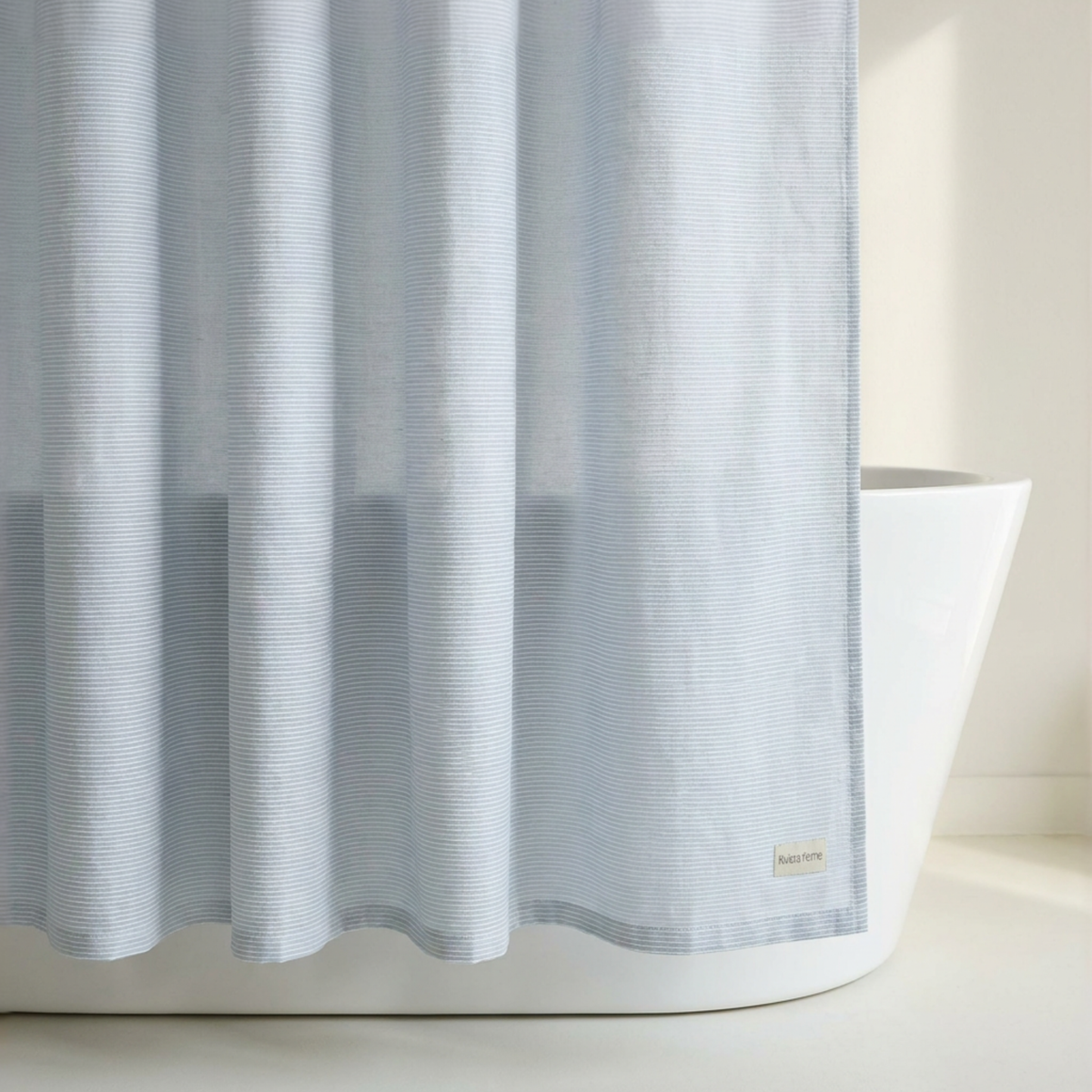 Rio Yarn Dyed Shower Curtain, Pearl Blue - Riviera Home
