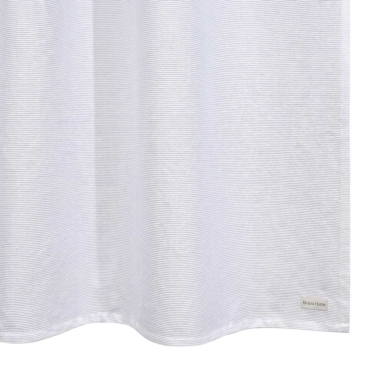 Rio Yarn Dyed Shower Curtain, Snow White - Riviera Home