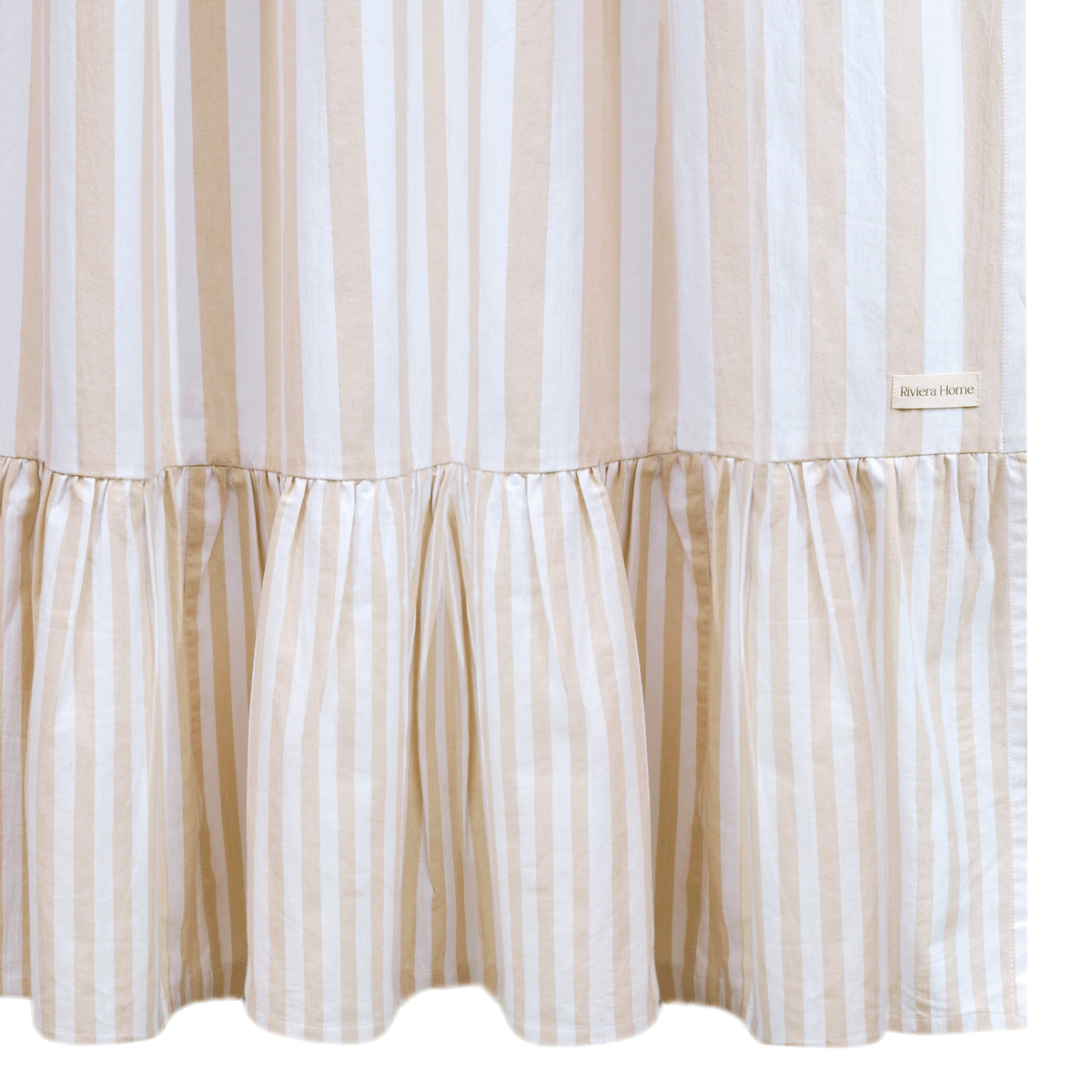 Ruffle Stripe Shower Curtain - Riviera Home