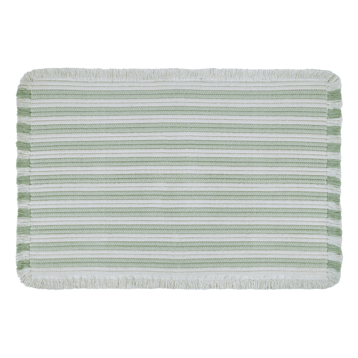 Striped Fringe Bath Rug, Dewkist - Riviera Home