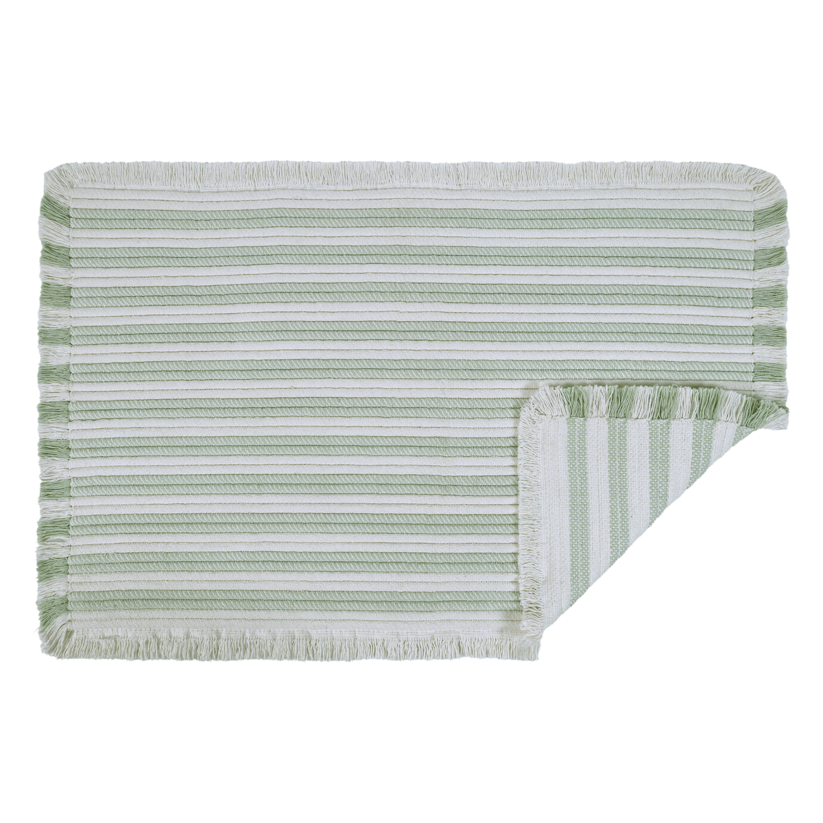 Striped Fringe Bath Rug, Dewkist - Riviera Home